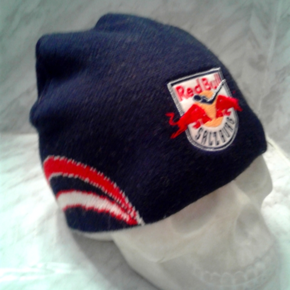 Red Bull SALZBURG Cap Hat Beanie reversible OSFM Unisex black gray